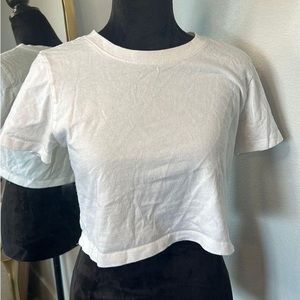 Urban Outfitters White Crop Tee